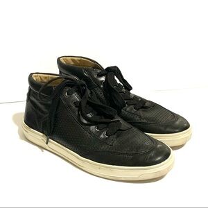 Via Spiga Black Leather Sneakers Size 7.5